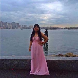 Light pink evening dress